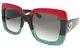 Gucci Gg0083s 001 Red-black With Grey Gradient Lenses 55mm Sunglasses 100%uv