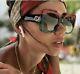 Gucci Gg0083s 001 Women Square Sunglasses Red Black Gray 100% Uv