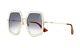 Gucci Gg0106s Glitter Crystal Gold/grey Shaded (006 P) Sunglasses