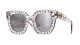 Gucci Gg0116s 001 Oversize Crystal Women Sunglasses With Crystal Stars 100% Uv