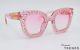 Gucci Gg0116/s Limited Edition Crystal With Stars Pink Sunglasses Authentic Fast