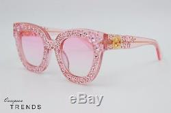 Gucci GG0116/S Limited Edition CRYSTAL with Stars PINK Sunglasses Authentic FAST