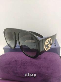 Gucci GG0152S 002 Sunglasses Black Oversized Fashion Authentic New