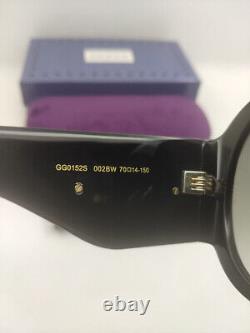 Gucci GG0152S 002 Sunglasses Black Oversized Fashion Authentic New