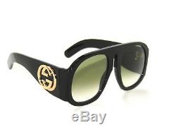 Gucci GG0152S 0152 002 Black Green Sunglasses Sale