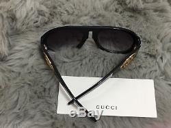 Gucci GG0152S BLACK Acetate Frame Women's Sunglasses 100%