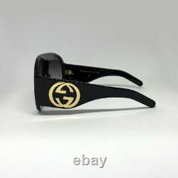 Gucci GG0152S BLACK Acetate Frame Women's Sunglasses 100%