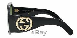 Gucci GG0152S BLACK Acetate Frame Women's Sunglasses 100% Auth FAST SHIPPING