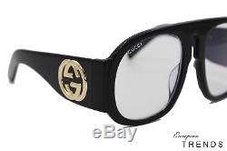 Gucci GG0152S BLACK Acetate Frame Women's Sunglasses %100 Auth FREE SHIPPING