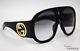 Gucci Gg0152s Black/gray Frame Women's Sunglasses %100 Auth Free Shipping