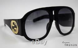 Gucci GG0152S Black/Gray Frame Women's Sunglasses %100 Auth FREE SHIPPING