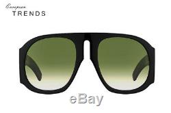 Gucci GG0152S Black/Green Acetate Frame Women Sunglasses %100Authentic