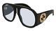 Gucci Gg0152s Black/light Blue (001 Au) Sunglasses