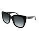 Gucci Gg0163s 001 Black Plastic Cat-eye Sunglasses Grey Gradient Lens