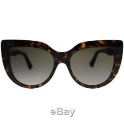 Gucci GG0164S 002 Havana Plastic Cat-Eye Sunglasses Brown Gradient Lens