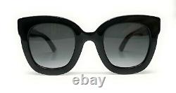 Gucci GG0208S 001 Black Grey Gradient Women's Sunglasses 49 mm