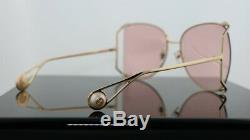 Gucci GG0252S 004 Pink / Pink Gold Lens Women Sunglasses 100% UV