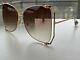 Gucci Gg0252s Gold Frame Brown Lens Women's Sunglasses Oversize Butterfly