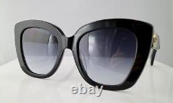 Gucci GG0327S 001 52mm Cat Eye Black Women Sunglasses with Light Grey Lens
