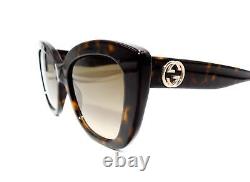 Gucci GG0327S-002-52mm Women Cat Eye Designer Sunglasses Tortoise/Brown Gradient