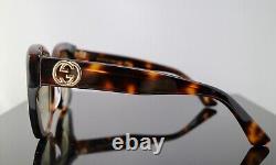 Gucci GG0327S Havana / Brown Lens Cat Eye Sunglasses 100% UV