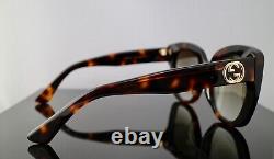 Gucci GG0327S Havana / Brown Lens Cat Eye Sunglasses 100% UV