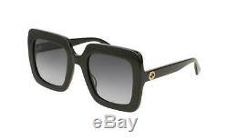 Gucci GG0328S 001 Black 53MM Sunglasses with Grey Lens