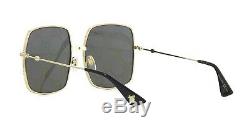 Gucci GG0414S Gold/Grey Monogram Mirrored (003 VP) Sunglasses