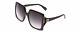 Gucci Gg0876s Womens Square Designer Sunglasses In Black Gold/grey Gradient 60mm