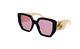 Gucci Gg0956s 002 Black-white/pink Oversized Women's Sunglasses