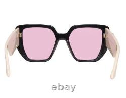 Gucci GG0956S 002 Black-White/Pink Oversized Women's Sunglasses