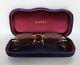 Gucci Gg1221s 004 Sunglasses Guccissima Gradient Lens Gold-toned Metal Frame