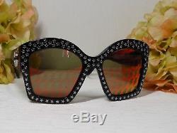 Gucci GG3870S Oversized Black Frame withStar Sunglasses 55 20 135NIB$700Italy