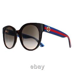 Gucci GG 0035SN 004 Havana Blue Red / Brown Gradient Sunglasses NWT GG0035S