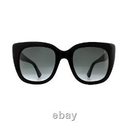 Gucci GG 0163SN 001 Black Gold / Gray Gradient Sunglasses NWT GG0163SN 51MM