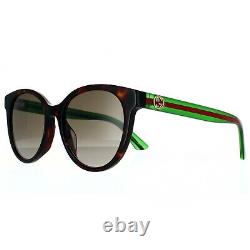 Gucci GG 0702SKN 003 Havana Green Red / Brown Gradient Sunglasses NWT GG0702SKN