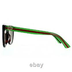 Gucci GG 0702SKN 003 Havana Green Red / Brown Gradient Sunglasses NWT GG0702SKN