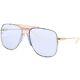 Gucci Gg 0739s 001 Transparent Pink Gold / Blue Gradient Sunglasses Nwt Gg0739s