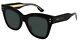 Gucci Gg 1082s 001 Black Gold / Grey Gradient Cateye Sunglasses Nwt Gg1082s Auth