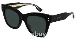 Gucci GG 1082S 001 Black Gold / Grey Gradient Cateye Sunglasses NWT GG1082S Auth