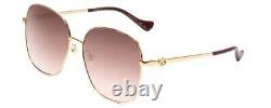 Gucci GG 1089SA 002 Gold / Brown Shaded Sunglasses GG1089S 61MM