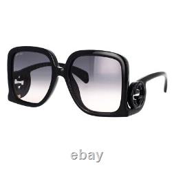 Gucci GG 1326S 001 Black / Grey Rectangular Women's Sunglasses GG1326S
