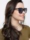 Gucci Gg 3696/s Am3hd Black & Gold Sunglasses Grey Gradient Lens Size 57