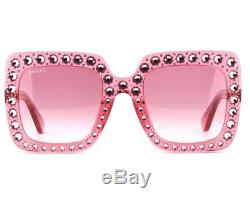 Gucci Pink Crystal Sunglasses (GG0148S 003)
