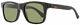 Gucci Rectangular Sunglasses Gg0008s 001 Shiny Black/black Rubber Effect 0008