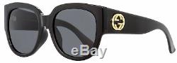Gucci Square Sunglasses GG0142SA 001 Black 55mm 0142