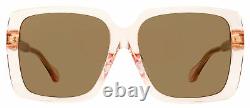 Gucci Square Sunglasses GG0567SA 004 Transparent Pink/Gold 58mm 0567