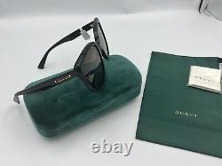 Gucci Sunglasses 1169S 001 54mm Black Frame/Amber Lens Butterfly/Square Shaped