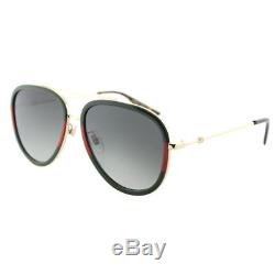 Gucci Sunglasses GG0062S 003 Gold Red Green / Gray for Women