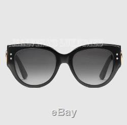 Gucci Sunglasses Gg 3864/s U1c9o Cat Eye Black Web Interlocking G Logo & Bee